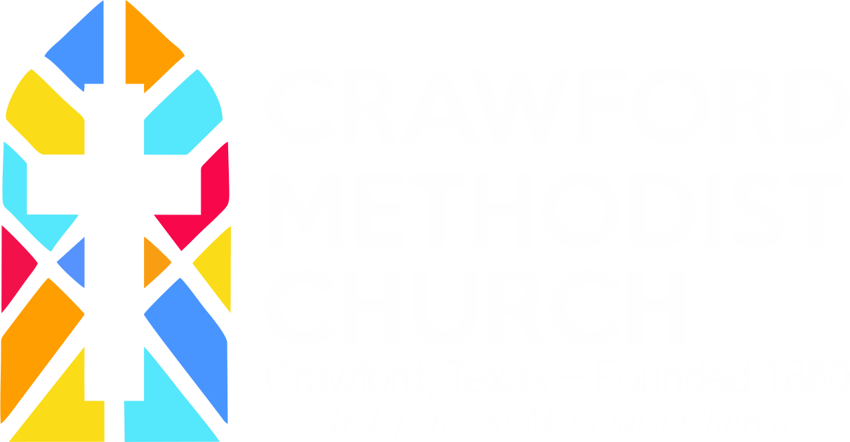 White Logo - Crawford Methodist Church - Crawford Texas